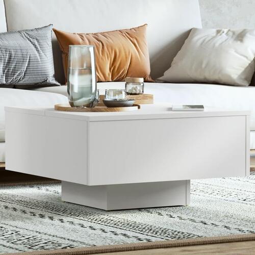 Sofabord 60x60x31,5 cm konstrueret træ hvid