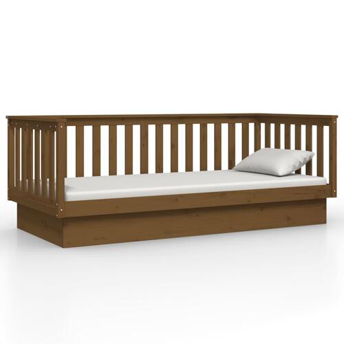 Daybed 100x200 cm massivt fyrretræ gyldenbrun