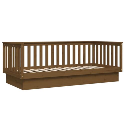 Daybed 100x200 cm massivt fyrretræ gyldenbrun