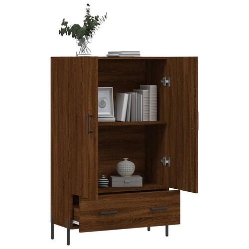 Skab 69,5x31x115 cm konstrueret træ brun sonoma-eg