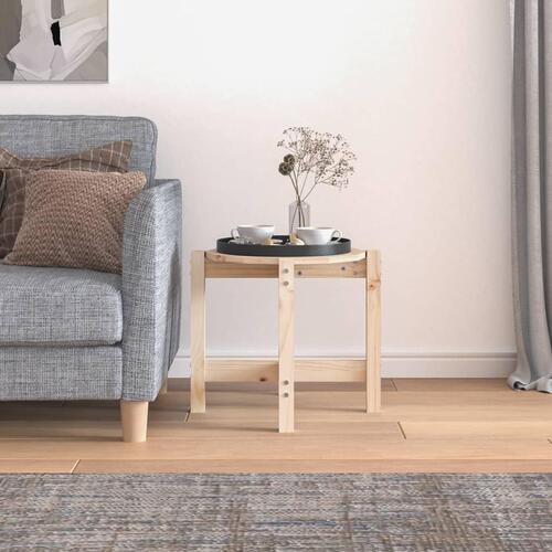 Sofabord Ø 52,5x45 cm massivt fyrretræ