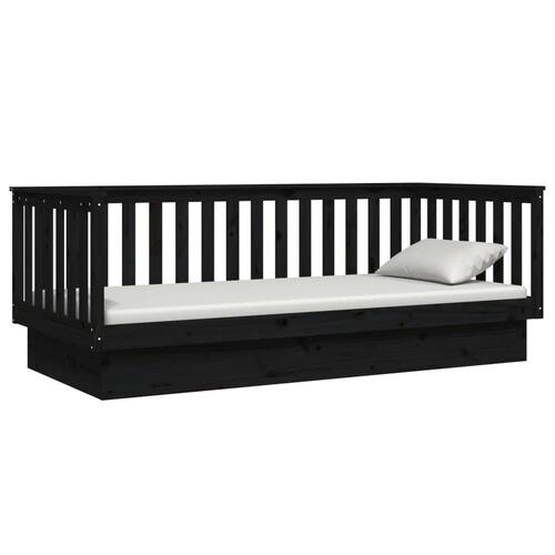 Daybed 100x200 cm massivt fyrretræ sort