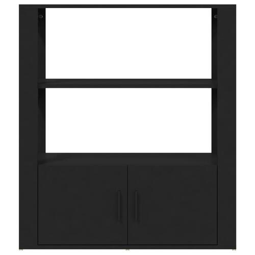 Skænk 80x30x90 cm konstrueret træ sort