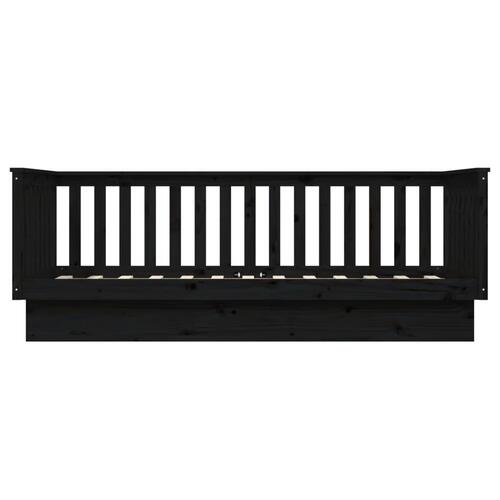 Daybed 100x200 cm massivt fyrretræ sort