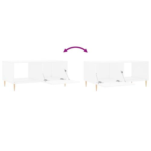 Sofabord 90x50x40 cm konstrueret træ hvid