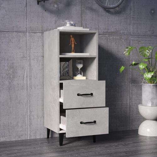 Skænk 34,5x34x90 cm konstrueret træ betongrå