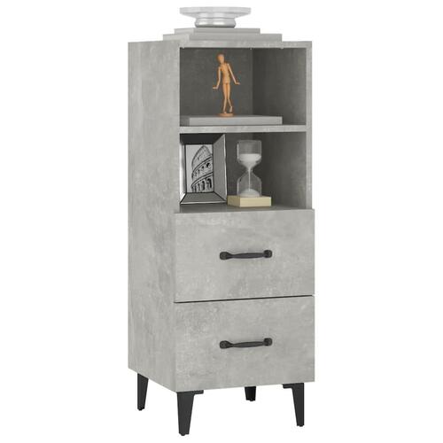 Skænk 34,5x34x90 cm konstrueret træ betongrå