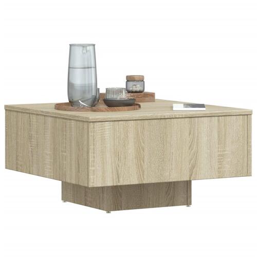 Sofabord 60x60x31,5 cm konstrueret træ sonoma-eg