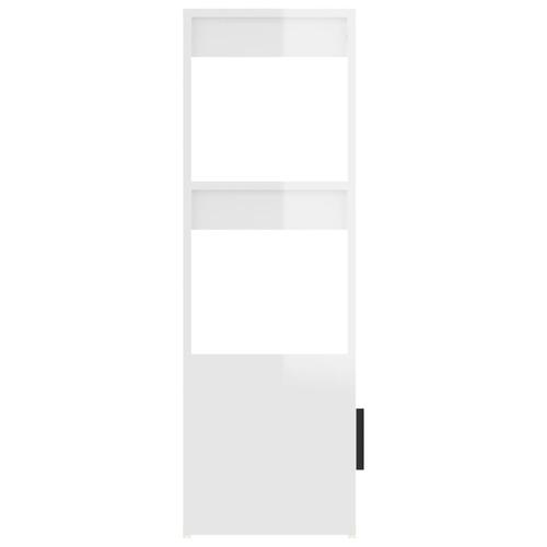 Skænk 80x30x90 cm konstrueret træ hvid højglans