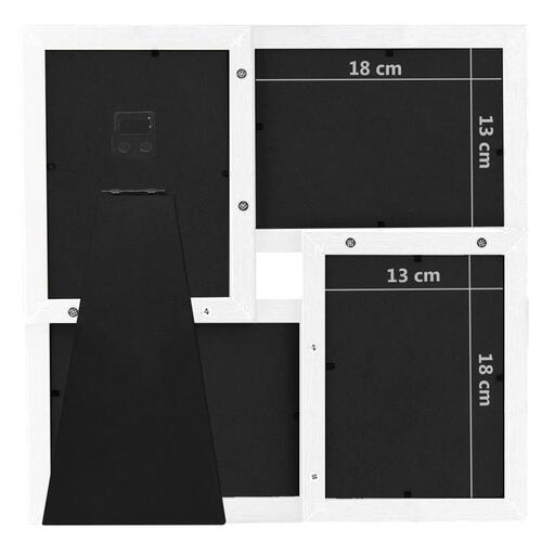 Billedramme til 4x(13x18 cm) billeder MDF hvid