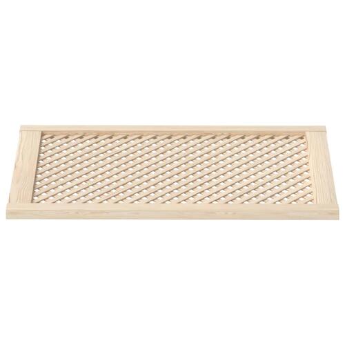 Skabslåger 2 stk. 59,5x99 cm gitterdesign massivt fyrretræ