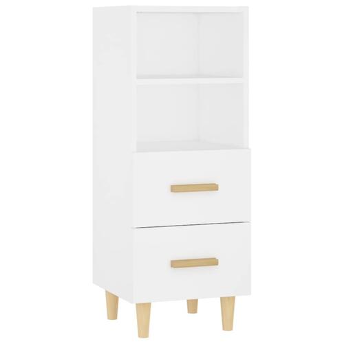 Skænk 34,5x34x90 cm konstrueret træ hvid