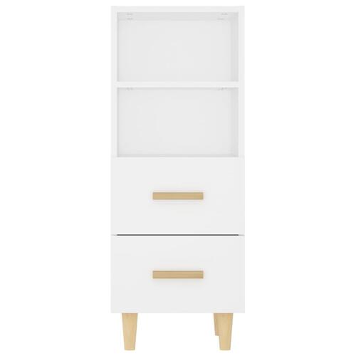 Skænk 34,5x34x90 cm konstrueret træ hvid