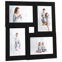 Billedramme til 4x(10x15 cm) billeder MDF sort