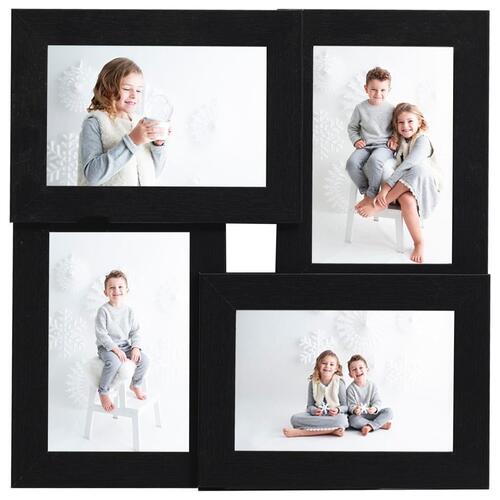 Billedramme til 4x(10x15 cm) billeder MDF sort