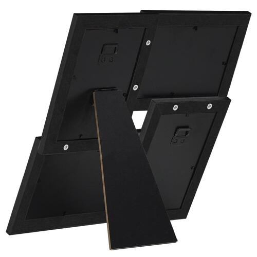 Billedramme til 4x(10x15 cm) billeder MDF sort