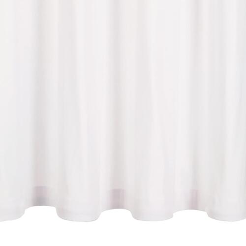 Gardiner med metalringe 2 stk. 140 x 175 cm bomuld hvid
