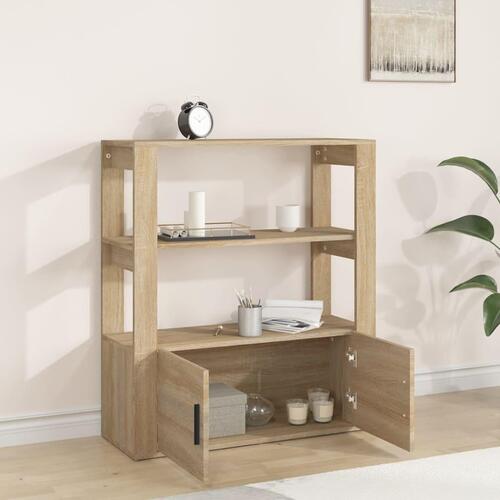 Skænk 80x30x90 cm konstrueret træ sonoma-eg