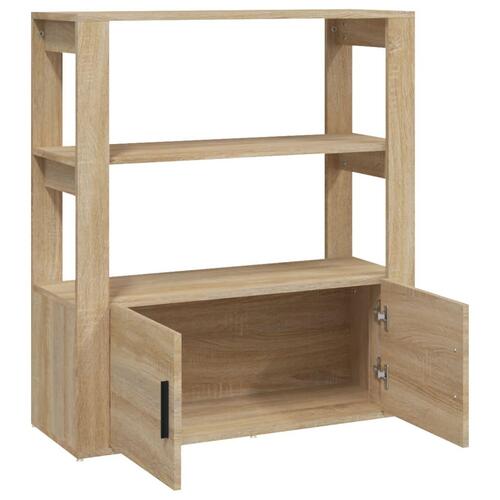 Skænk 80x30x90 cm konstrueret træ sonoma-eg