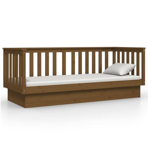 Daybed 75x190 cm massivt fyrretræ gyldenbrun