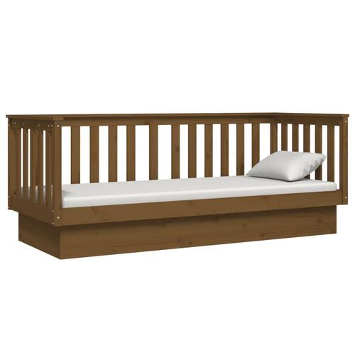 Daybed 75x190 cm massivt fyrretræ gyldenbrun
