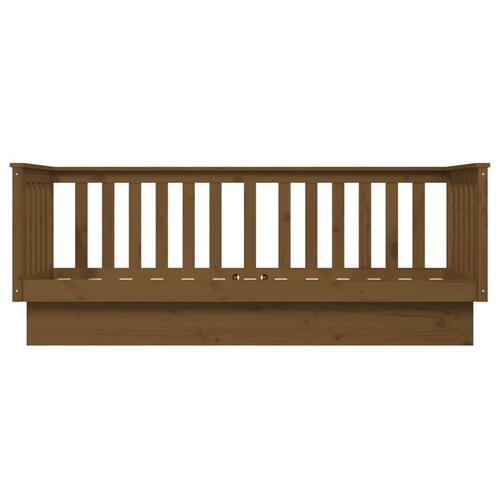 Daybed 75x190 cm massivt fyrretræ gyldenbrun
