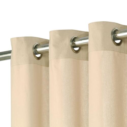 Gardiner med metalringe 2 stk. 140 x 175 cm bomuld beige
