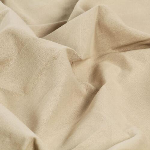 Gardiner med metalringe 2 stk. 140 x 175 cm bomuld beige