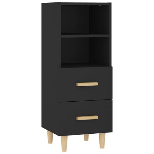Skænk 34,5x34x90 cm konstrueret træ sort