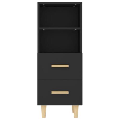 Skænk 34,5x34x90 cm konstrueret træ sort