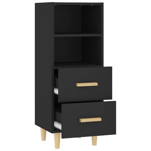 Skænk 34,5x34x90 cm konstrueret træ sort