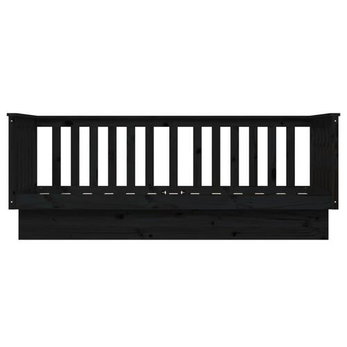 Daybed 75x190 cm massivt fyrretræ sort