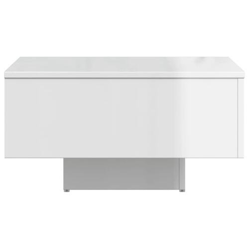 Sofabord 60x60x31,5 cm konstrueret træ hvid højglans