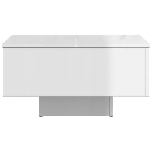 Sofabord 60x60x31,5 cm konstrueret træ hvid højglans