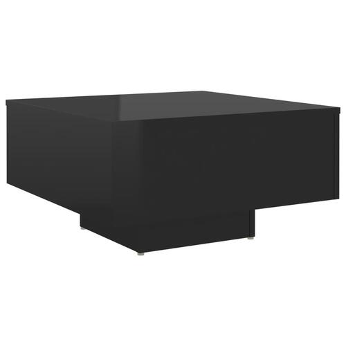 Sofabord 60x60x31,5 cm spånplade sort højglans