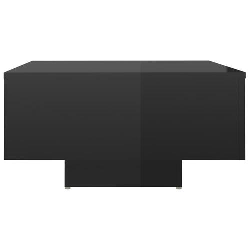 Sofabord 60x60x31,5 cm spånplade sort højglans