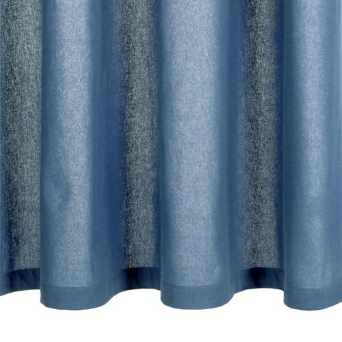 Gardiner med metalringe 2 stk. 140 x 175 cm bomuld blå