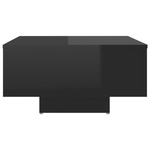 Sofabord 60x60x31,5 cm spånplade sort højglans