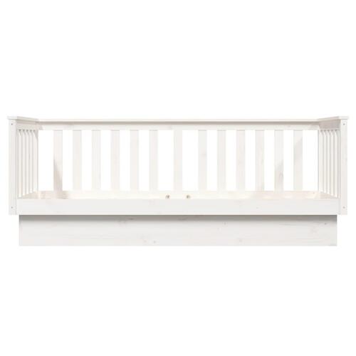 Daybed uden madras 90x190 cm massivt fyrretræ hvid