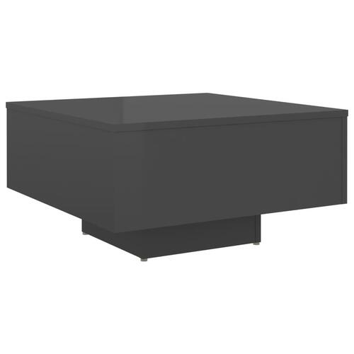 Sofabord 60x60x31,5 cm spånplade grå højglans