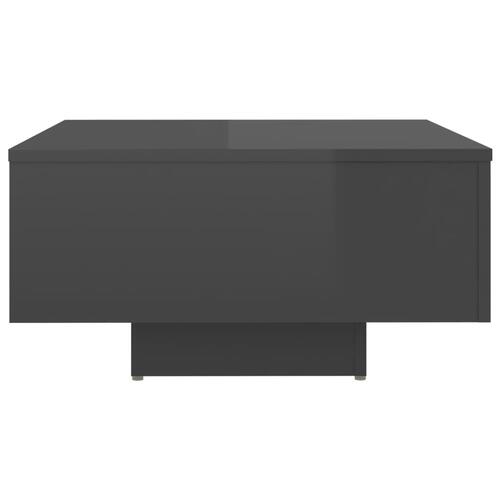 Sofabord 60x60x31,5 cm spånplade grå højglans