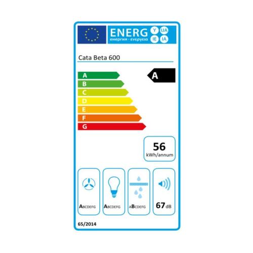 Konventions-emhætte Cata 02050305 60 cm 790 m3/h 69 dB 240W Sølvfarvet Stål