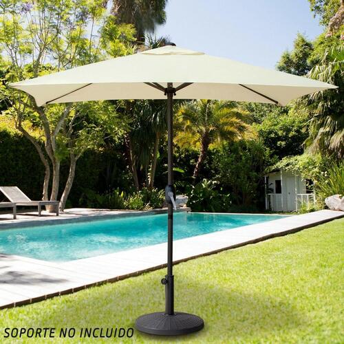 Parasol Aktive 200 x 235 x 120 cm Aluminium Flødefarvet