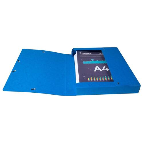 Exacompta elastikmapper 8 stk. A4 40 mm trykplade blank