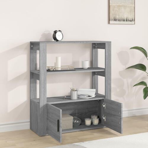 Skænk 80x30x90 cm konstrueret træ grå sonoma-eg