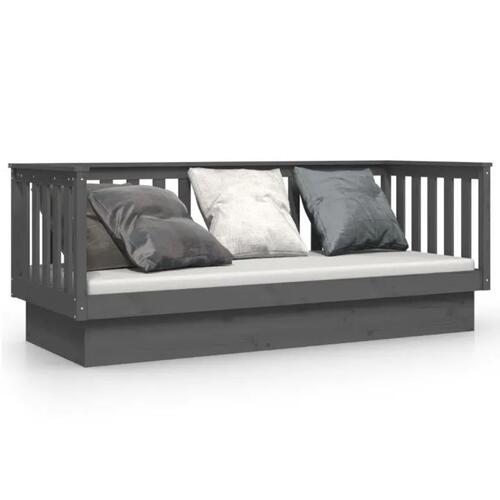 Daybed 90x190 cm massivt fyrretræ grå