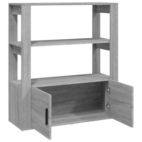 Skænk 80x30x90 cm konstrueret træ grå sonoma-eg