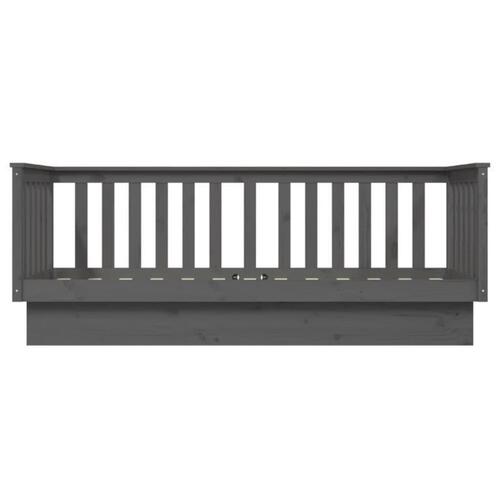 Daybed 90x190 cm massivt fyrretræ grå