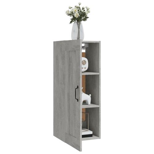 Vægskab 35x34x90 cm konstrueret træ betongrå