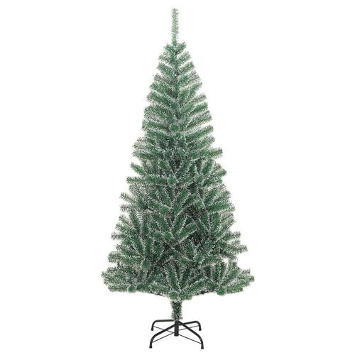 Kunstigt juletræ med 300 LED'er + sne og kuglesæt 240 cm